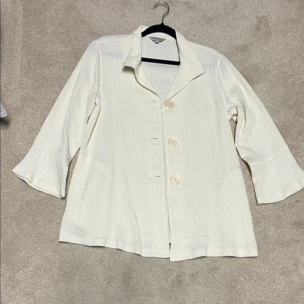 Cream Multiples Button-Up Jacket